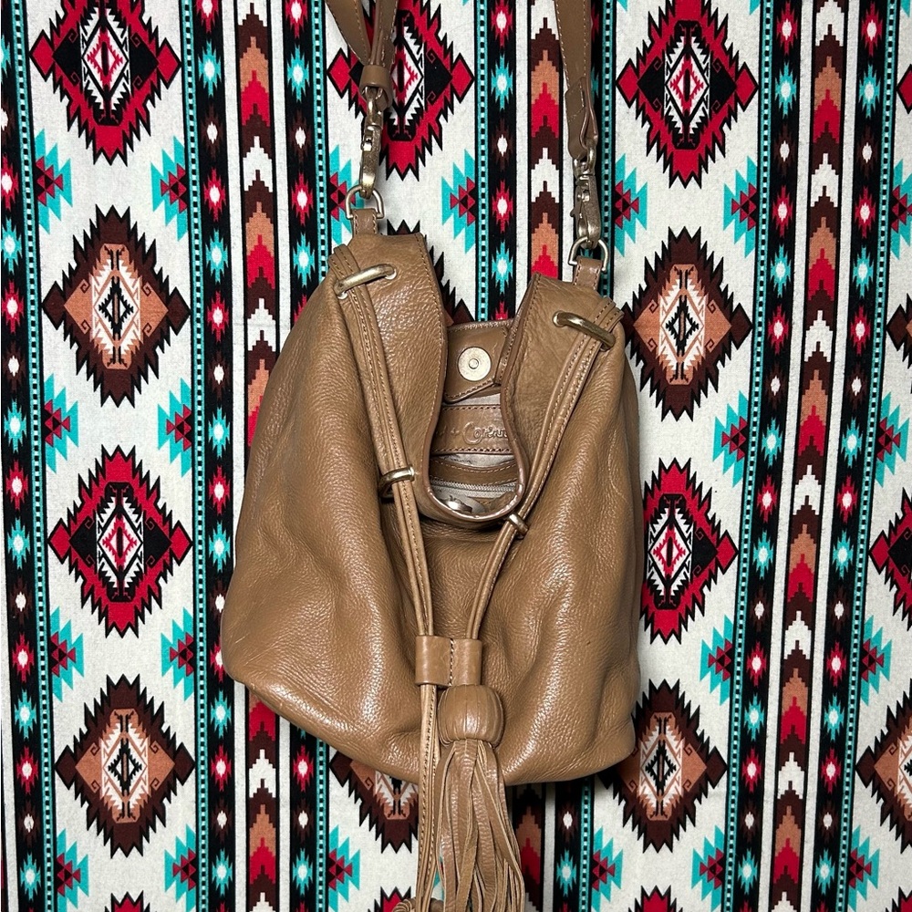 Foley + Corinna Brown Leather Crossbody Bag